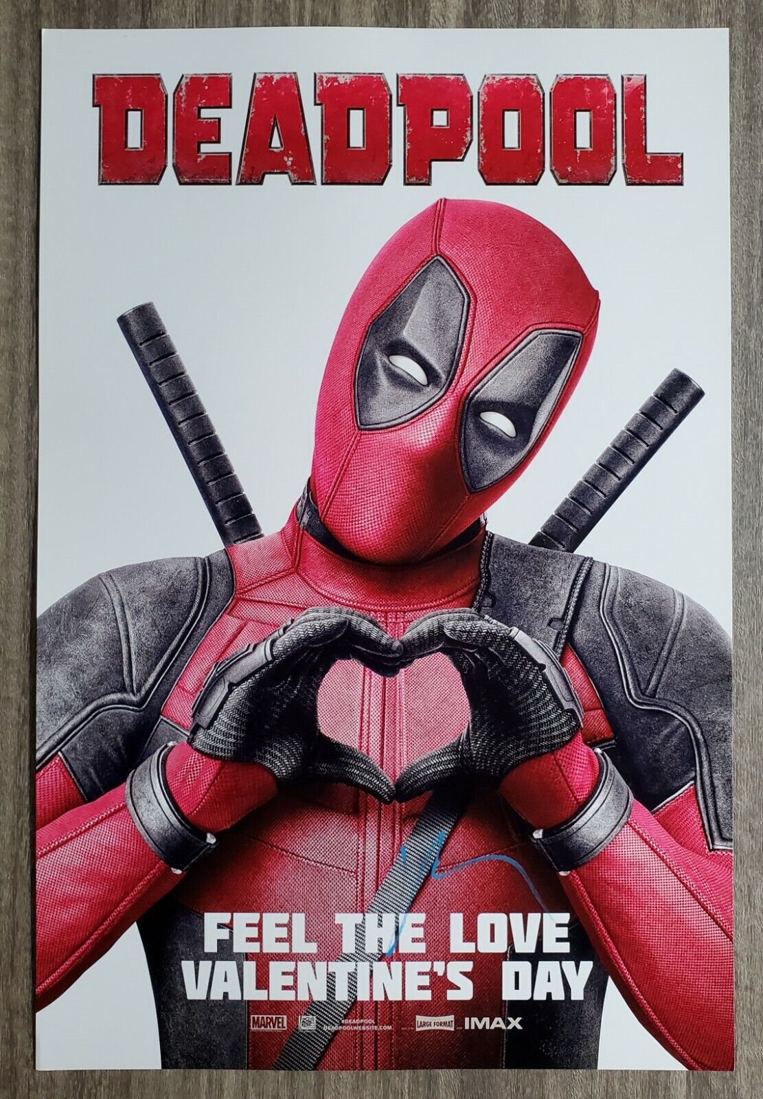 Ryan Reynolds Signed Deadpool 12x18 Movie Poster Actor Van Wilder LEGEND RAD