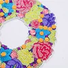 Diamond Painting Flower Wreath with Chain Art Pendant