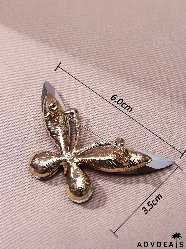 Crystal Butterfly Decor Brooch