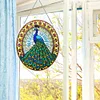 Diamond Painting Acrylic Stained Glass Peacock Hanging Pendant