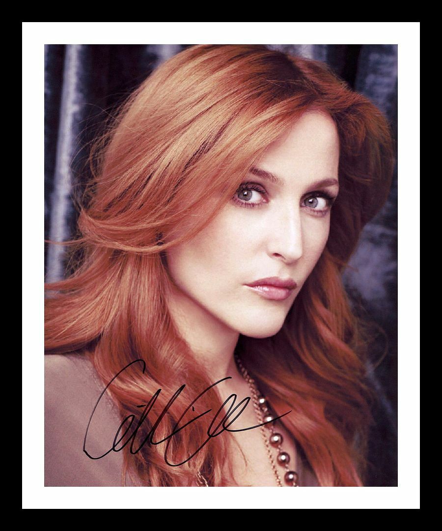 Gillian Anderson Autographed Signed & Framed Photo Poster painting