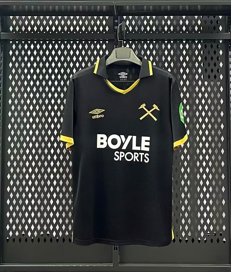 2025-26 West Ham United Away Black Jersey - Fan Edition