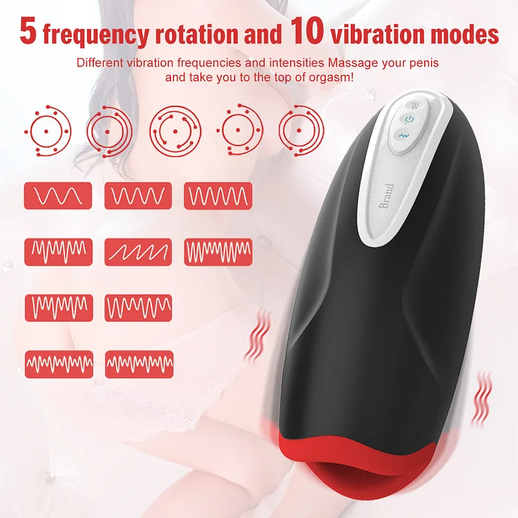 Automatic Masturbation Cup 10 Frequency Rotating Vibration Male Penis Exerciser