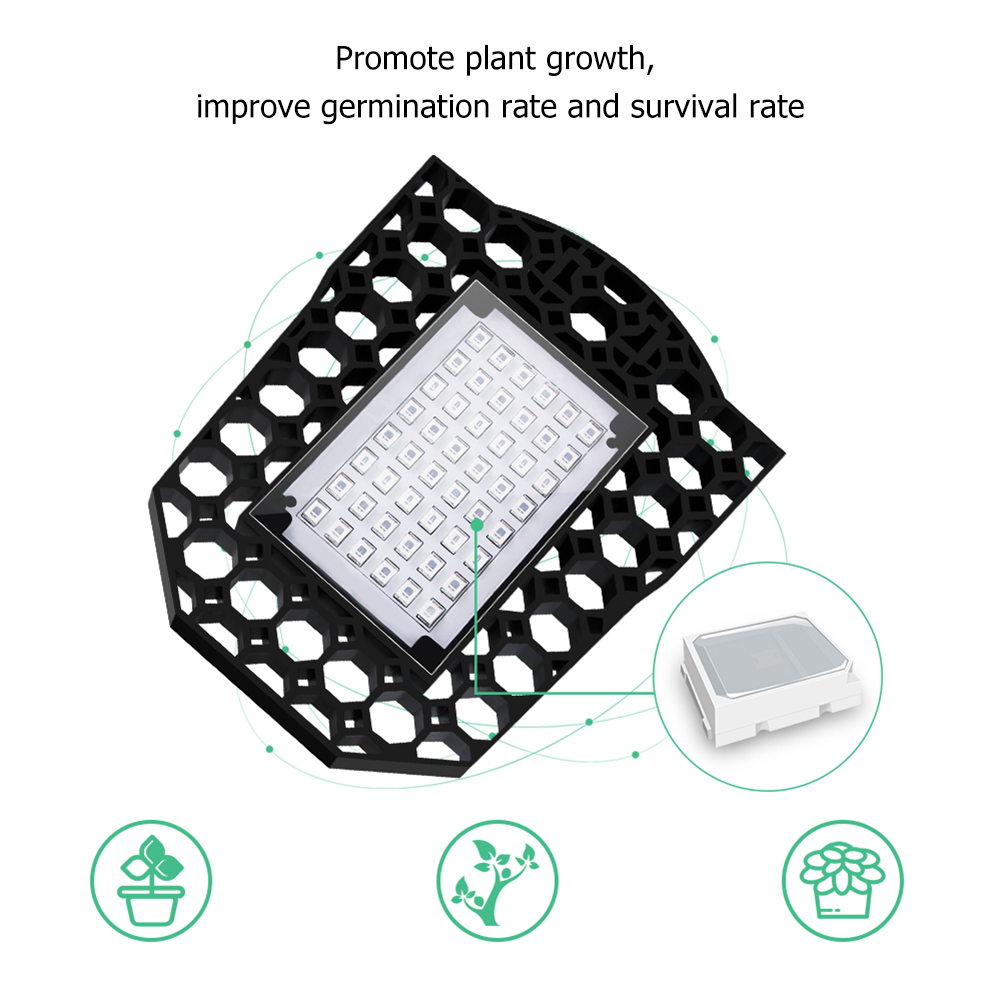 

E27/E26 Deformed Folding Plant Grow Seedling Spectrum Light, 128led, 501 Original