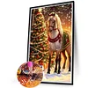 (40*60cm)Christmas Horse - Full Round Drill Diamond Painting