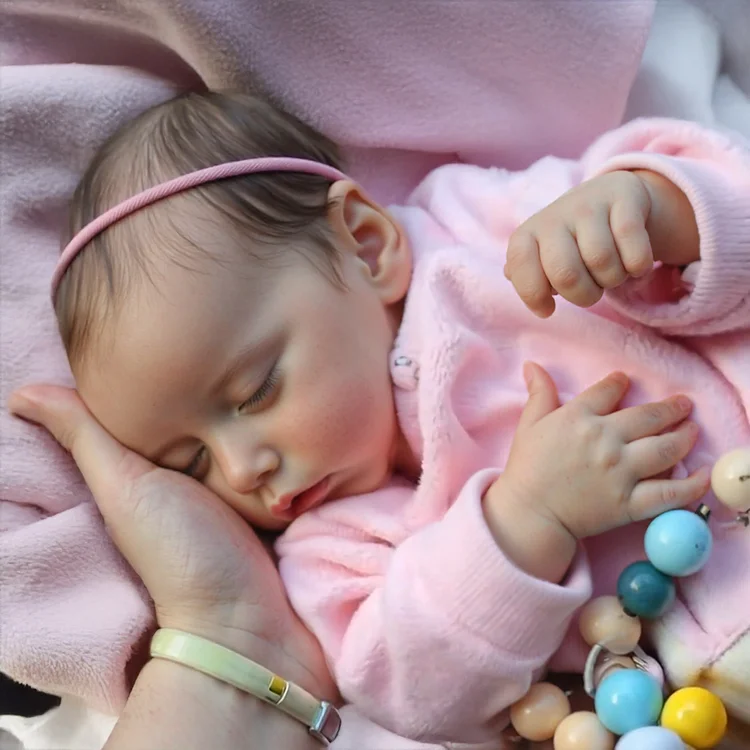 [Adorable Asleep Girl] 12'' Super Trending Realistic Washable Reborn Baby Doll Sanne, Weighted Baby Lifelike Reborn by Dollreborns®