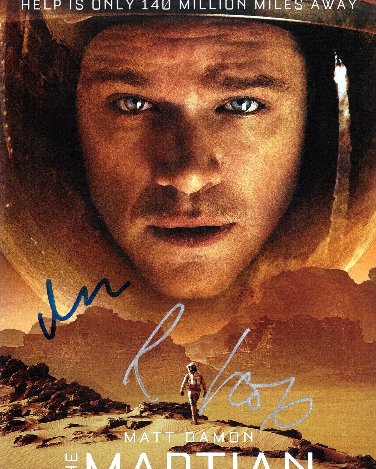 GFA The Martian * RIDLEY SCOTT & MATT DAMON * Signed 8x10 Photo Poster painting PROOF AD3 COA