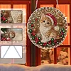 Xmas cat DIY Diamond Painting Kit 20cm for Adults