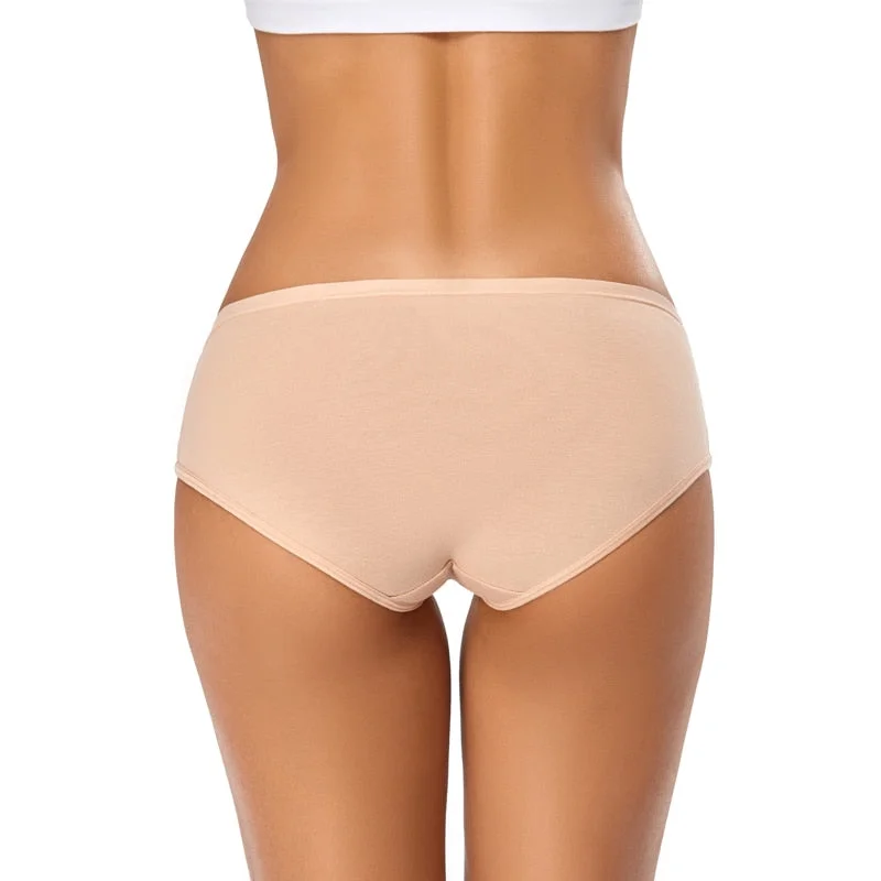 TERMEZY Women Sexy Panties Cotton Underwear Solid Color Briefs Girls Low-waist Lingerie G String Soft Breathable Intimates XXS-L