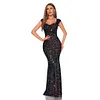 Women's High Waisted Sequin Evening Dress Fishtail Long Dress Gowns