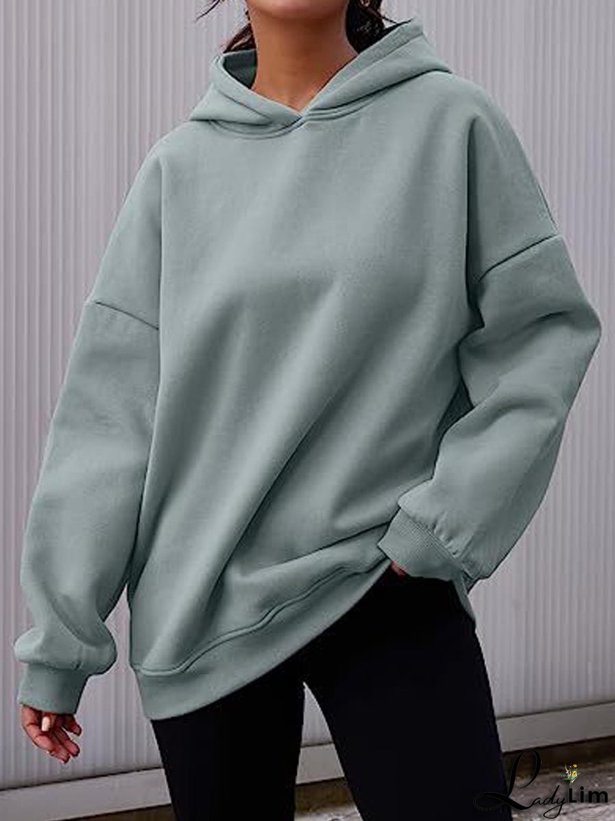 Oversized Fleece Pullover Casual Fashion Outfits Hoodie