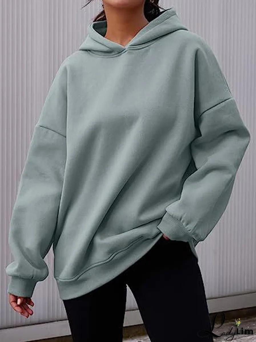 Oversized Fleece Pullover Casual Fashion Outfits Hoodie