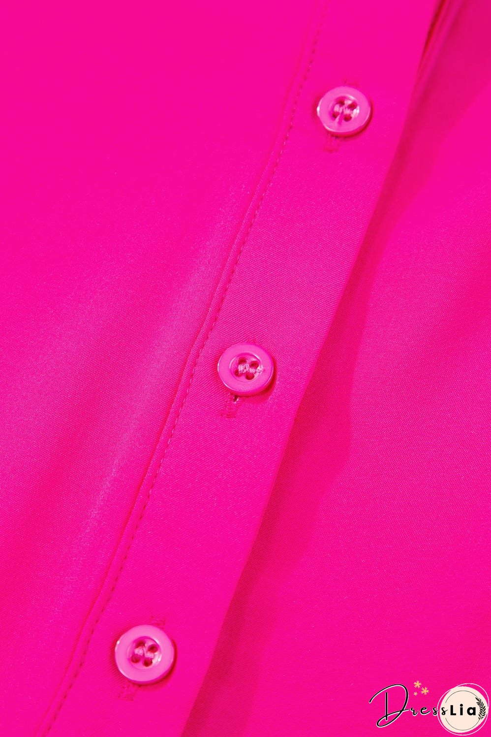 Elegant Rose Balloon Sleeve Maxi Shirt Dress