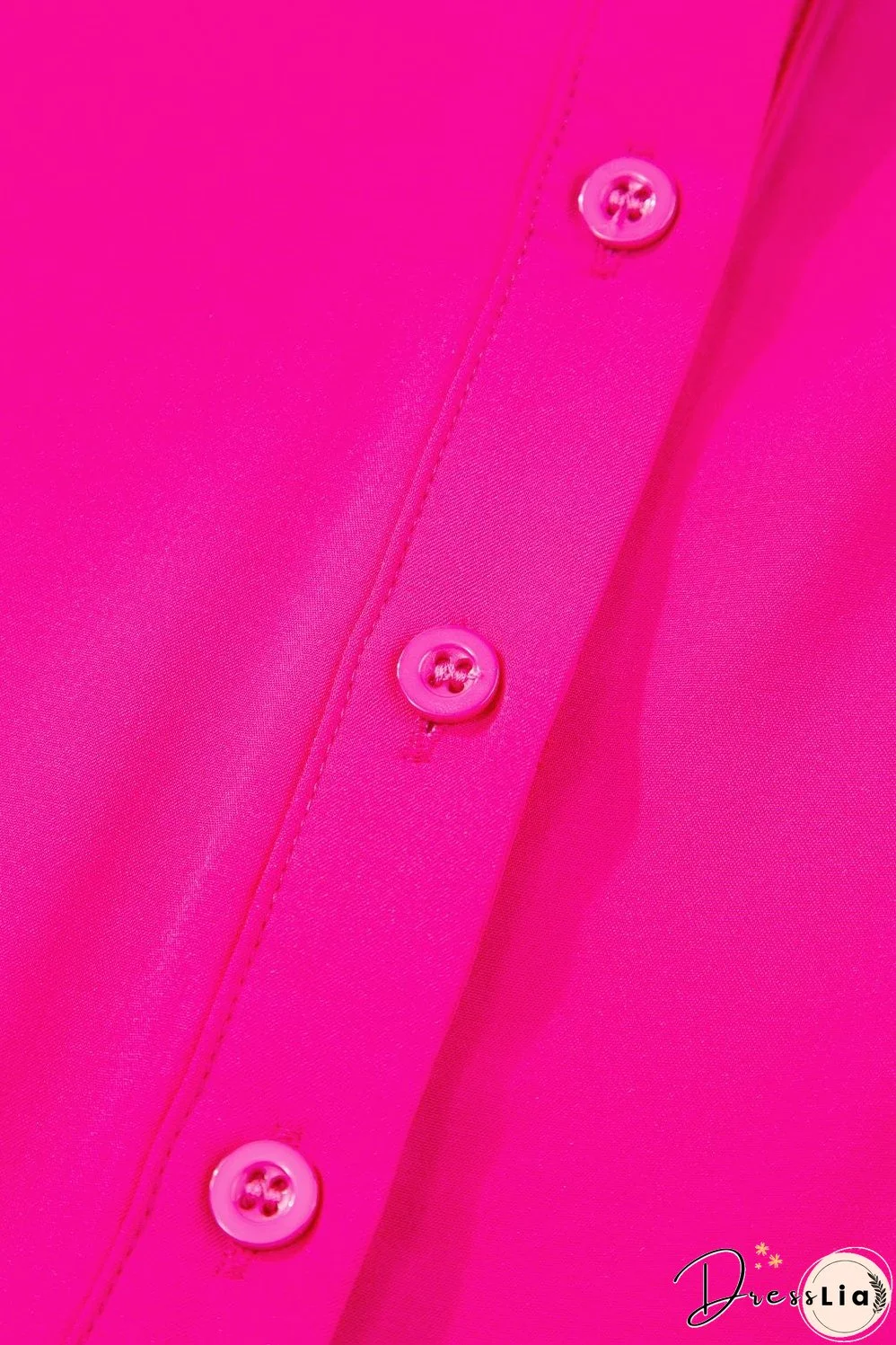 Elegant Rose Balloon Sleeve Maxi Shirt Dress