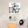 Gnome Reading Newspaper-11CT Stamped/Counted Cross Stitch 45*45cm/17.72*17.72in