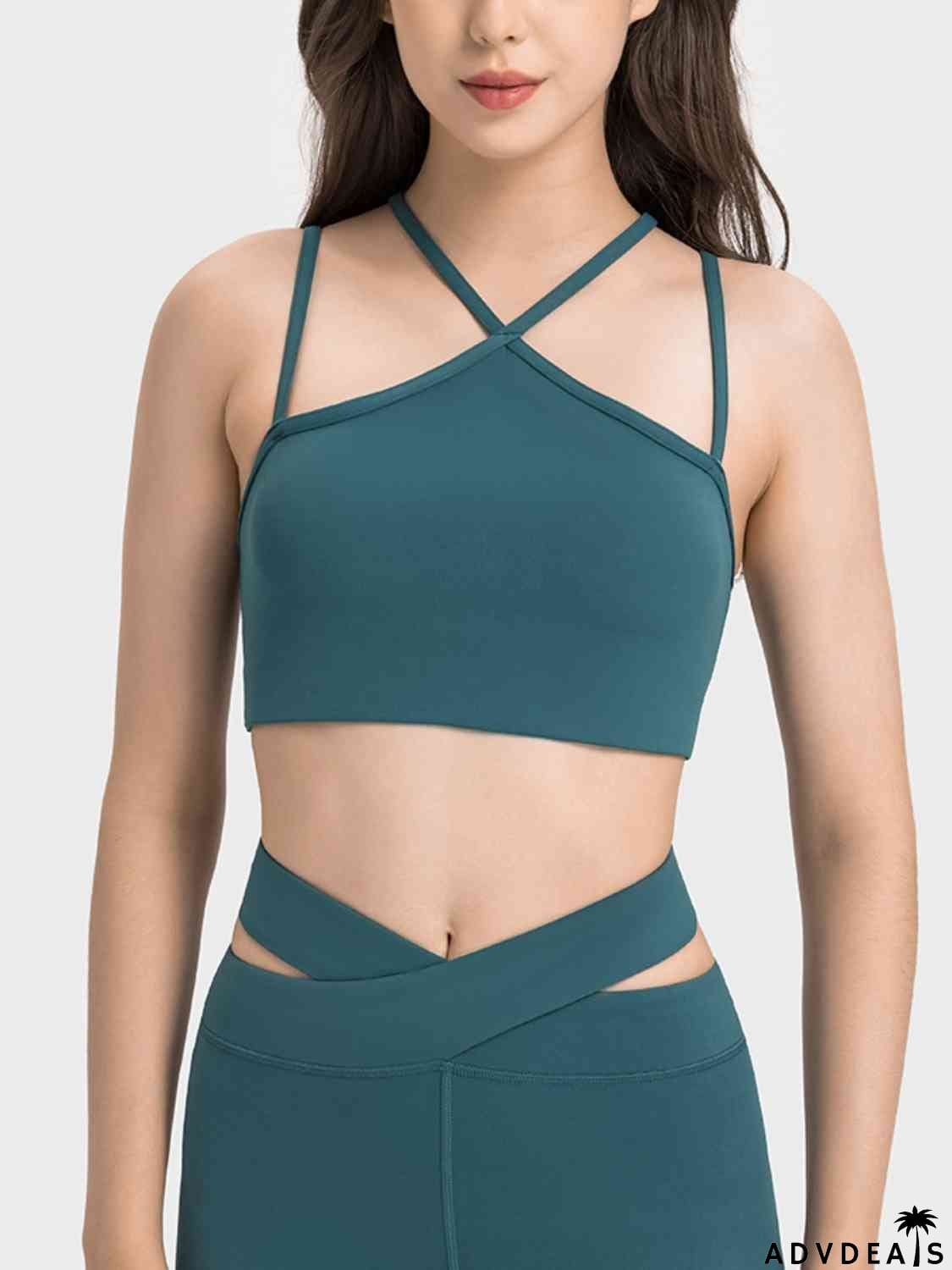 Double-Strap Cropped Sports Cami