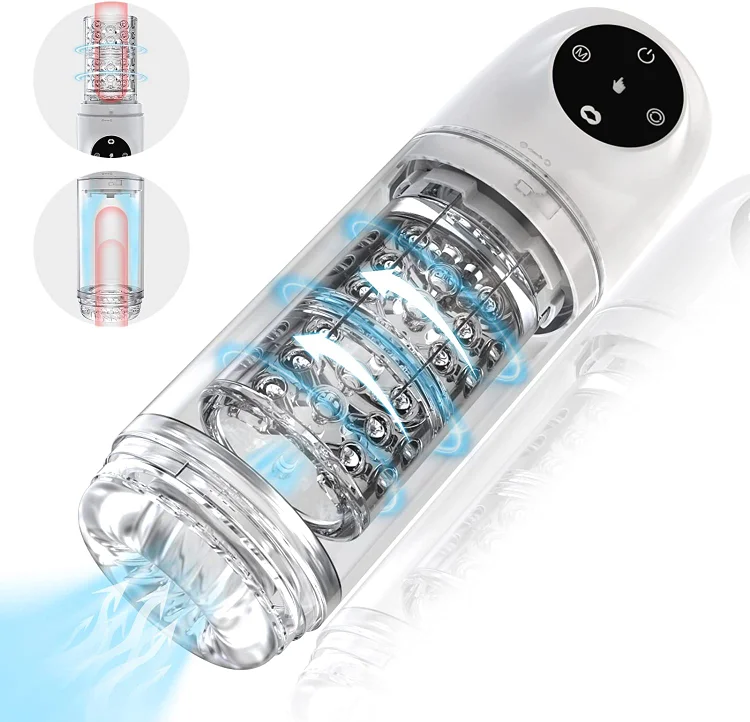 Ethan - Automatic 4 in 1 Upgraded 7 Suction & 7 Rotation Male Masturbator 4s Lockable One-Click Release Vacuum Penis Pump 