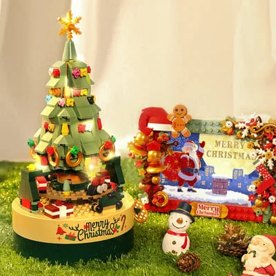 DIY Brick Christmas Tree Music Box