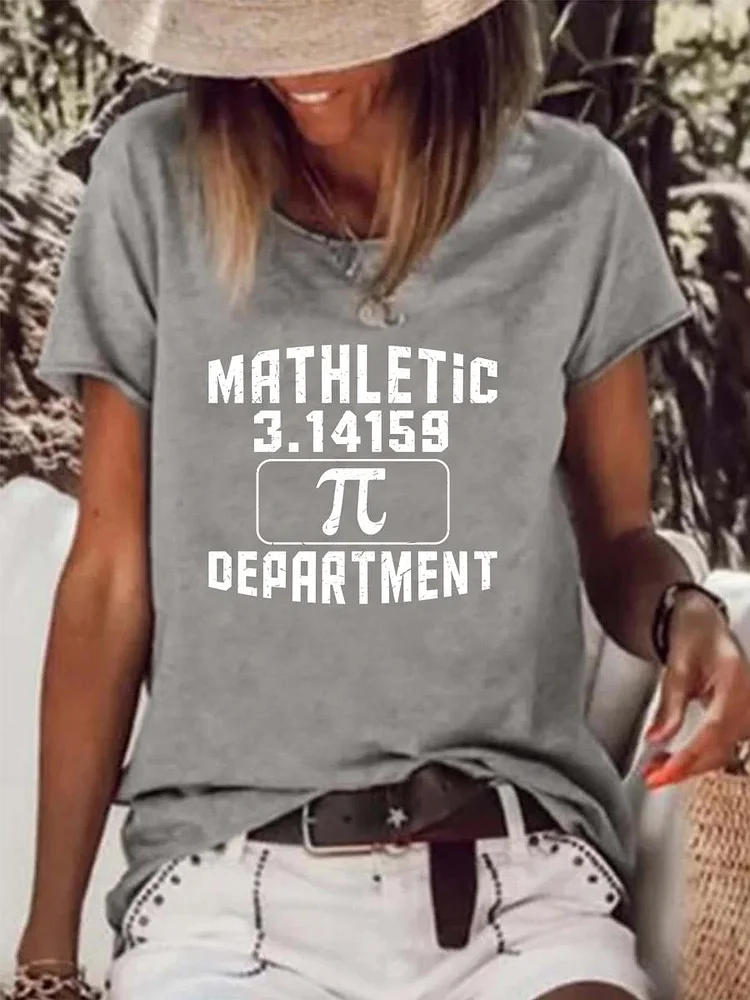 Mathletic Department Gift For Math Lover Raw Hem Tee