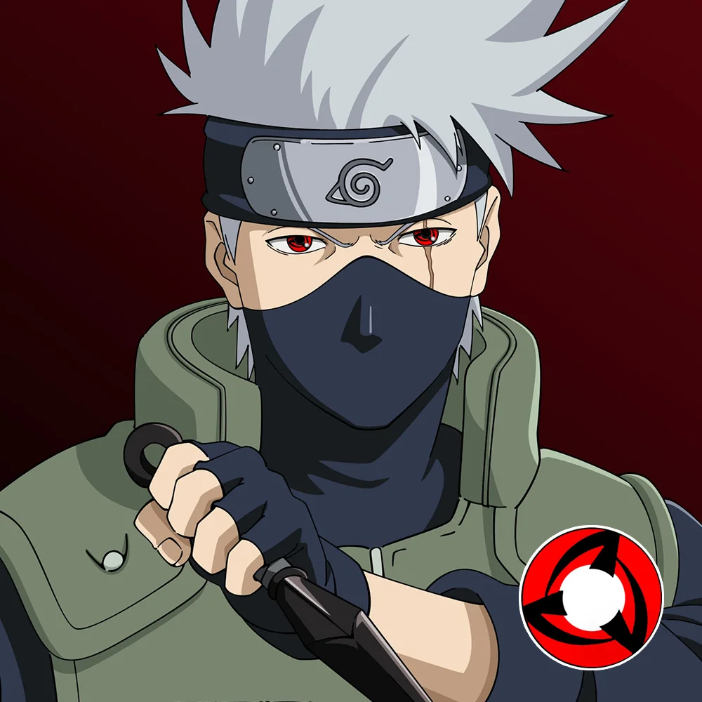 Naruto Kakashi - Red Sharingan Halloween Contact Lenses
