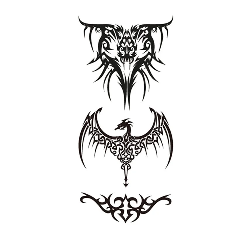 New Temporary Tatoo for Women Sexy Chest Waist Stickers Clavicle Big FakeTattoo Art Deco Beauty Scar Waterproof Tattoo Stickers