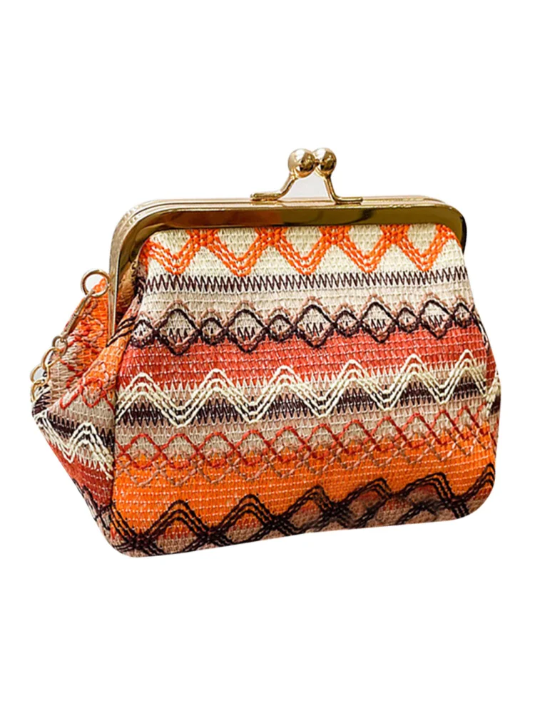 2022 autumn new straw woven bag Mini shell clip bag National Style Single S