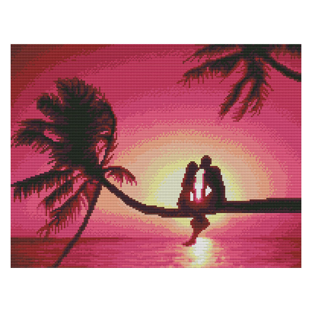 

Couple - 11CT Stamped Cross Stitch - 50*40CM, 501 Original