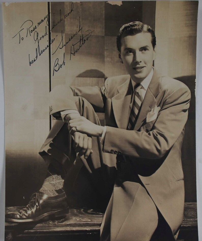 Robert Hutton (d. 1994) Signed Autographed Vintage 7x9 Photo Poster painting - COA Matching Holograms