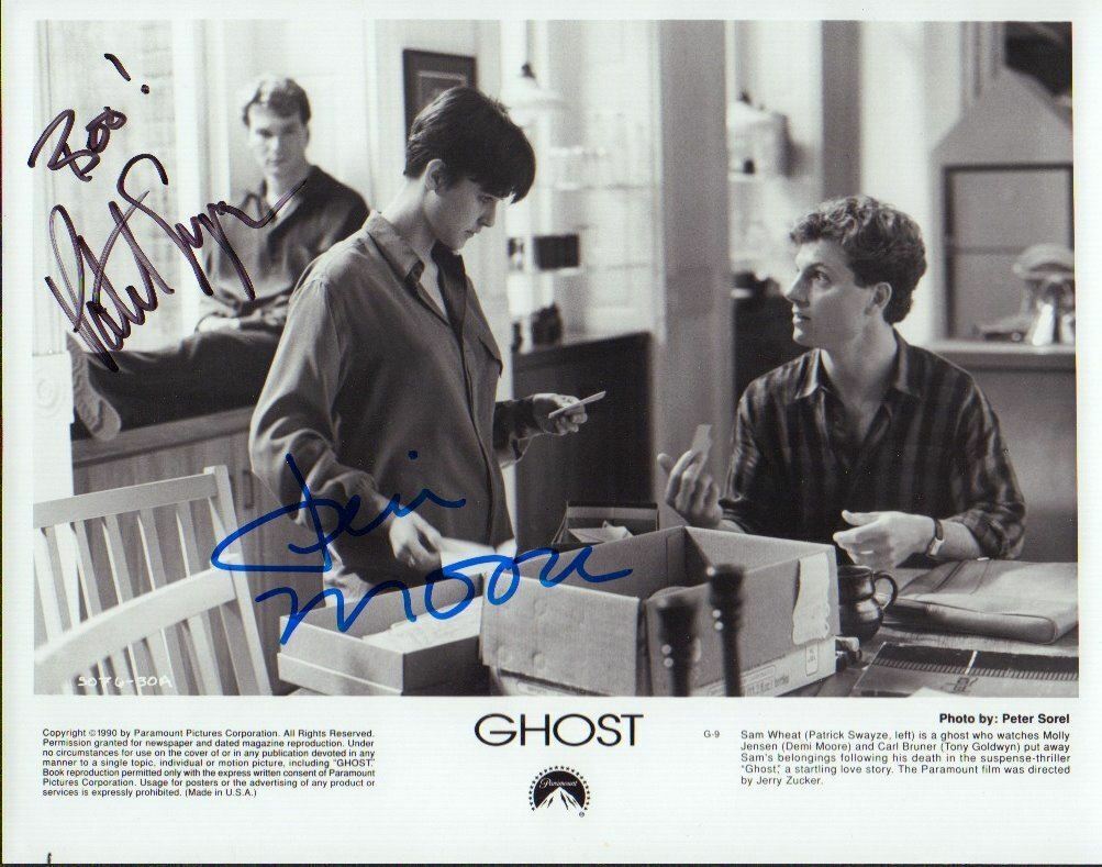 DEMI MOORE & PATRICK SWAYZE Signed 'GHOST' Photo Poster paintinggraph - Actress & Actor preprint