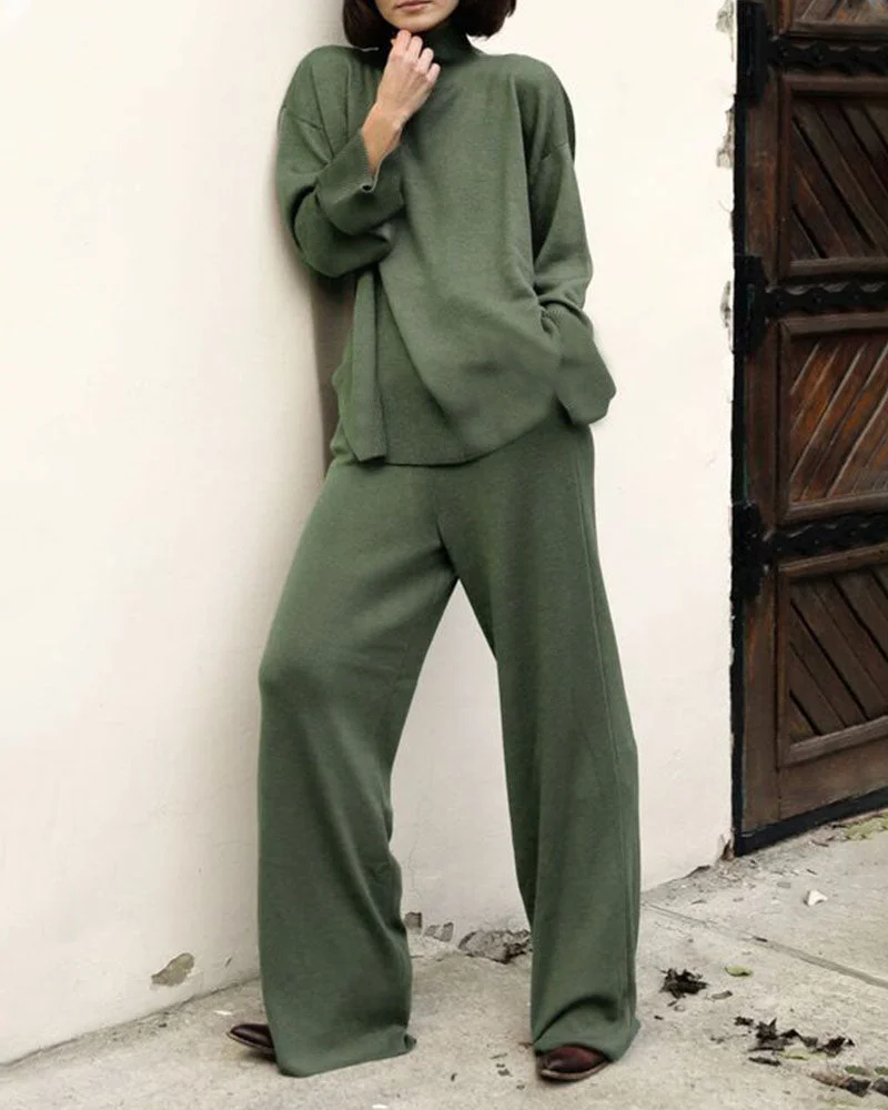 Autumn And Winter Turtleneck Temperament Set
