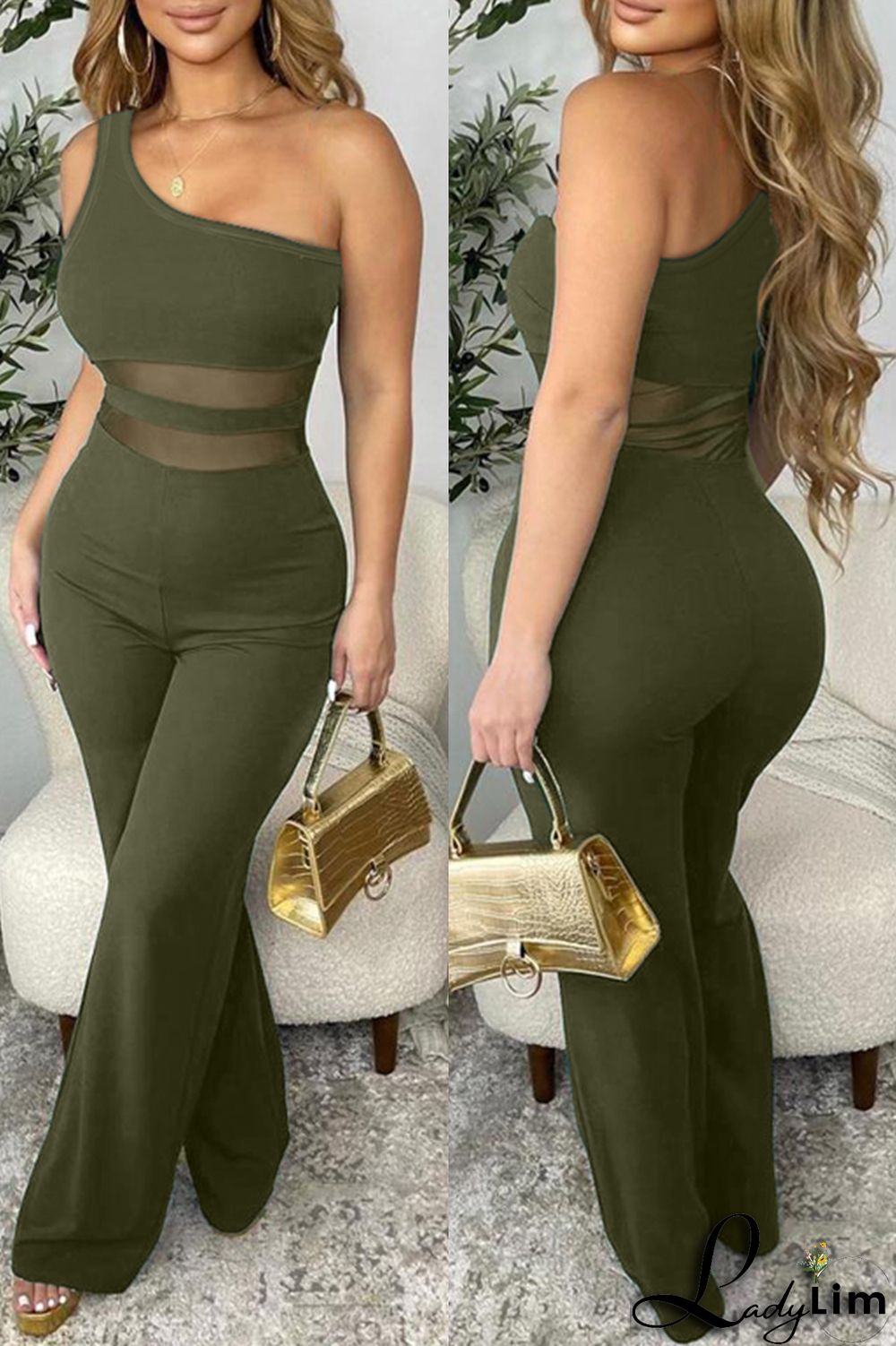 White Sexy Casual Solid Backless Spaghetti Strap Skinny Jumpsuits