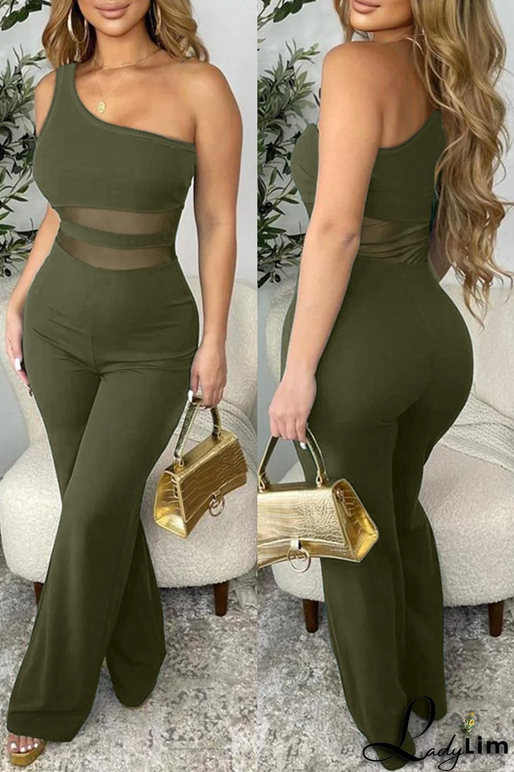 White Sexy Casual Solid Backless Spaghetti Strap Skinny Jumpsuits