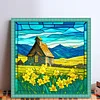 Flower Field-11CT Stamped Cross Stitch 50*50cm/19.69*19.69in tapestrymarket