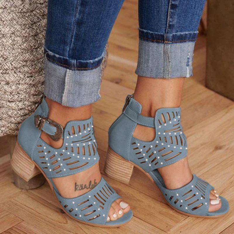 Women Cut-out Casual Sandals