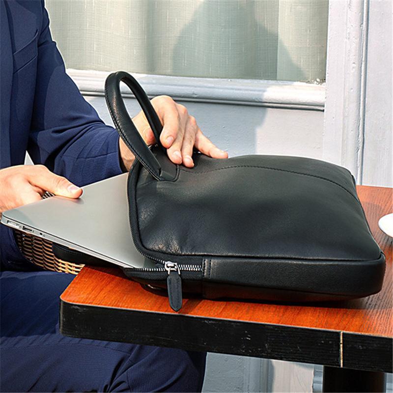 Large Capacity Durable Business Casual Case Leather Handbags