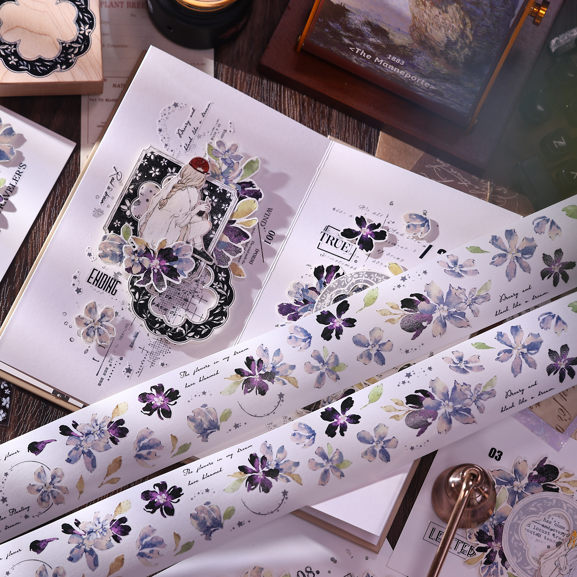 PET 테이프 - 45mm*6m 빈티지 드림 플라워