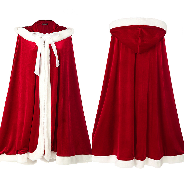 Christmas Cosplay Red Cloak Santa Dress Cape SP182