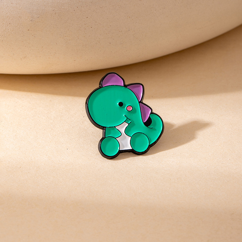 Hot-selling cute cartoon dinosaur brooches Earth Protection pins creative cultural and creative environmental protection badges