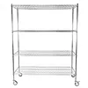 [US Local Warehouse] 5 Tier Wire Storage Rack with Wheels Garage Shelving Each Layer Support 250KG Shelving Units 70.87x59.76x23.98in for Warehouse Hospital Commercial Space