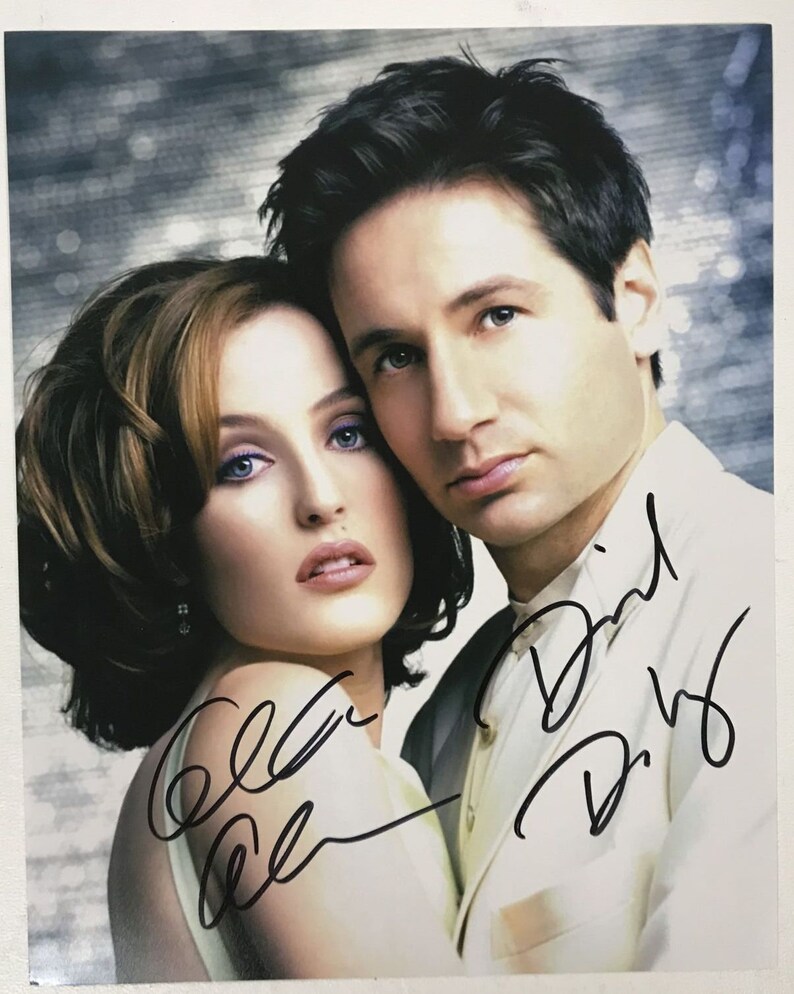 David Duchovny & Gillian Anderson Signed Autographed The X-Files