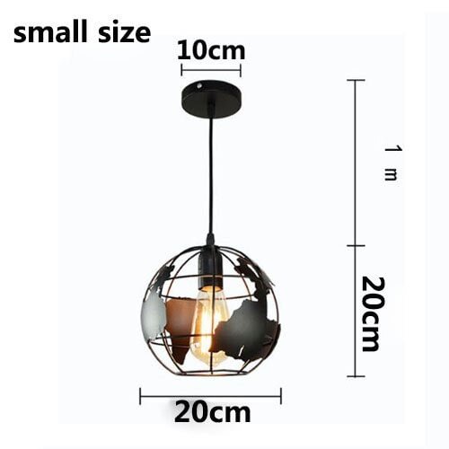 Pendant Light Black/White Creative E27 bulbs Earth Iron Pendant Lamp Edison Bulb for Kitchen Dining Room Restaurant pendant lamp