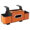 Car Back Seat Organizer with Cup Holder Tissue Box and Hooks Travel Accessories
