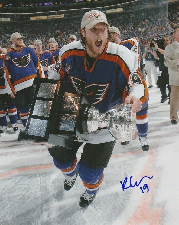 RILEY COTE SIGNED PHILADELPHIA PHANTOMS 2005 CALDER CUP 8x10 Photo Poster painting #2 Autograph