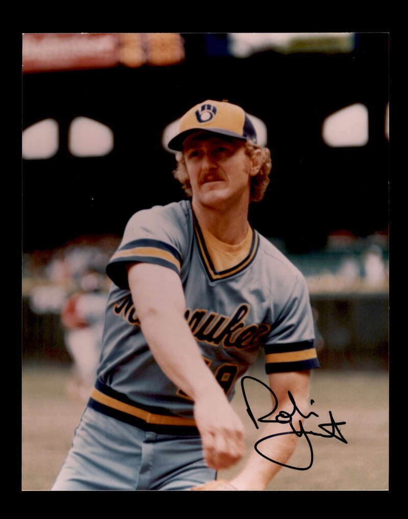 Robin Yount PSA DNA Coa Hand Signed 8x10 Photo Poster painting Autograph