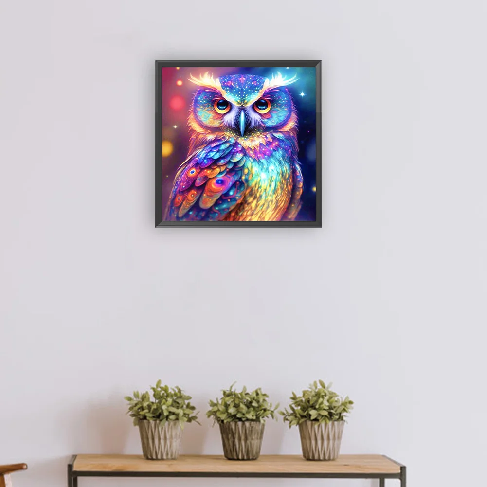 Full Round Diamond Painting 30*30cm - Color Owl