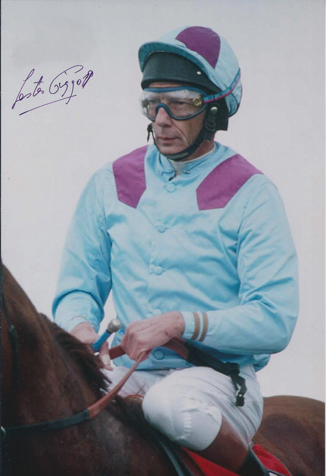 Lester PIGGOTT Signed Autograph Photo Poster painting AFTAL COA Jockey St Leger Winner RARE