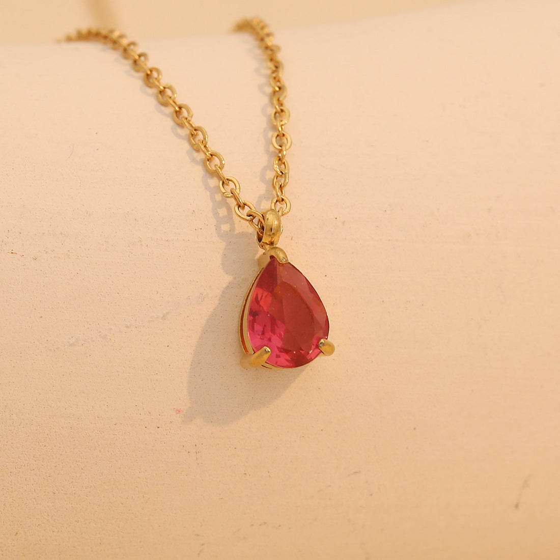 12 Birthday Pendant Necklace Fashion Color Drop Necklace Clavicle Chain N1476