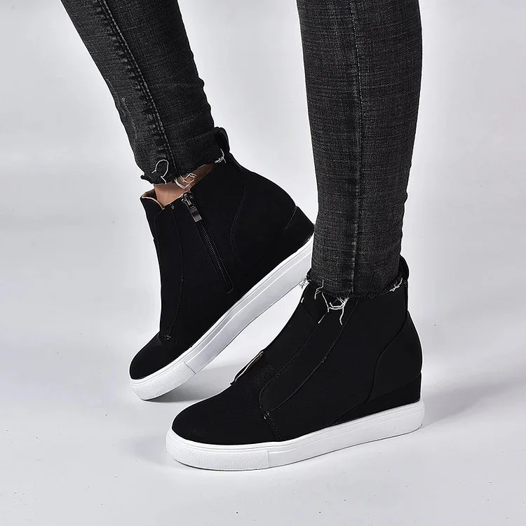 Women’s Casual Slip on Platform Wedge Ankle Booties  Stunahome.com