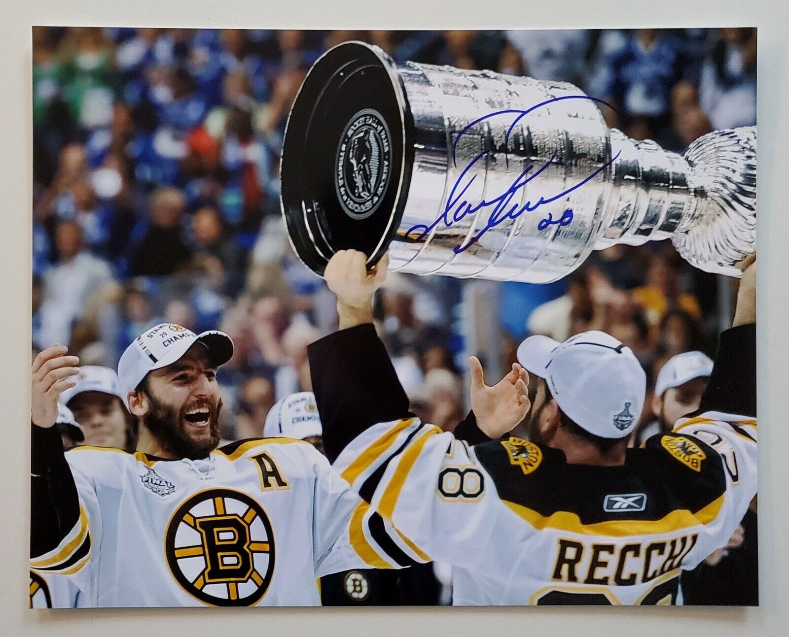 Mark Recchi Signed 8x10 Photo Poster painting Hockey NHL Boston Bruins HOF 2017 LEGEND RAD