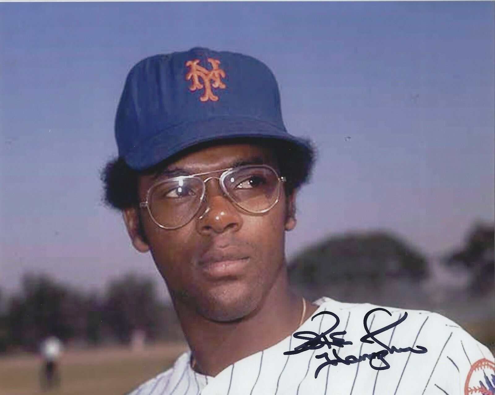 Signed 8x10 IKE HAMPTON NEW YORK METS Autographed Photo Poster painting - COA
